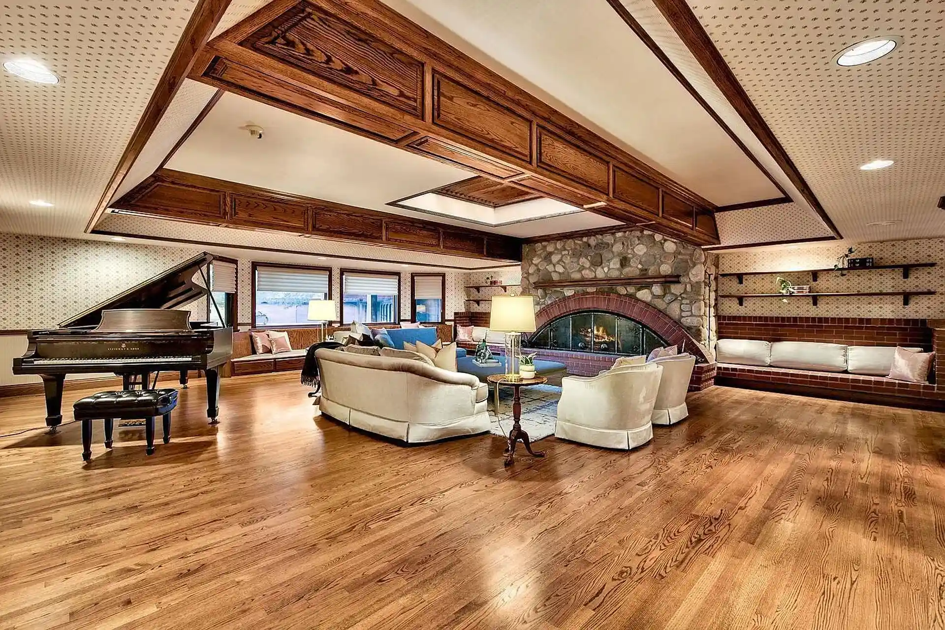 Blue house living room