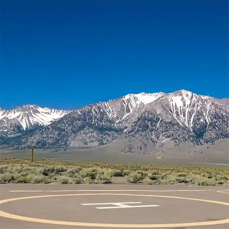 Helipad in the desert