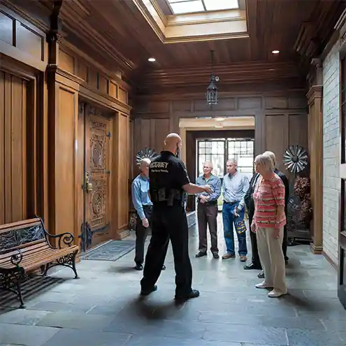 Senior residents attending self-defense training