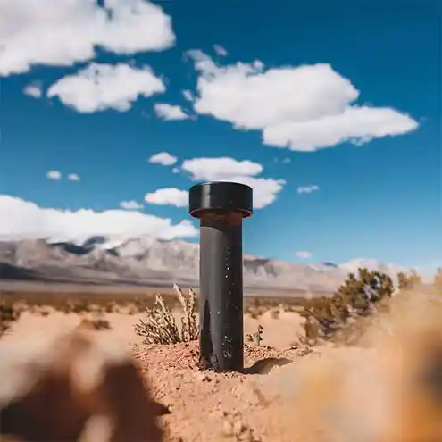 Capped off well in the desert