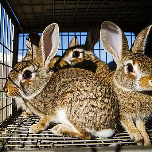 Rabits in a cage